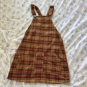 Plaid Pinafore Dress